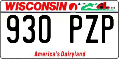 WI license plate 930PZP