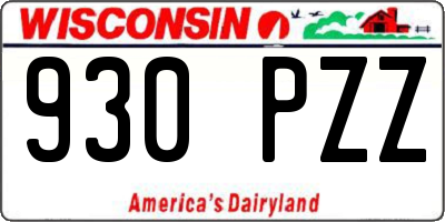 WI license plate 930PZZ