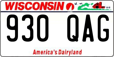 WI license plate 930QAG