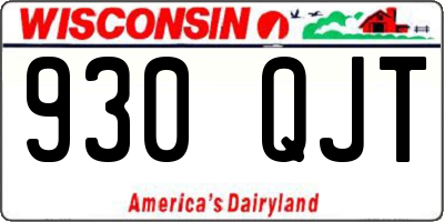 WI license plate 930QJT
