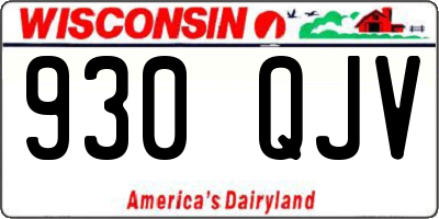 WI license plate 930QJV