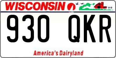 WI license plate 930QKR