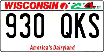 WI license plate 930QKS
