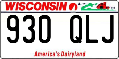 WI license plate 930QLJ