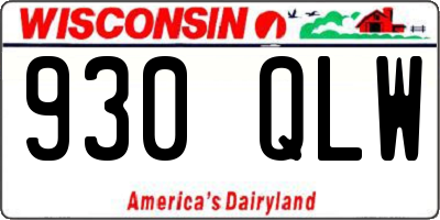 WI license plate 930QLW