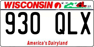 WI license plate 930QLX