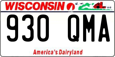 WI license plate 930QMA