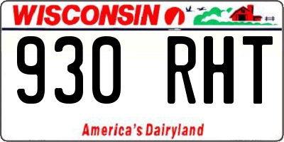 WI license plate 930RHT