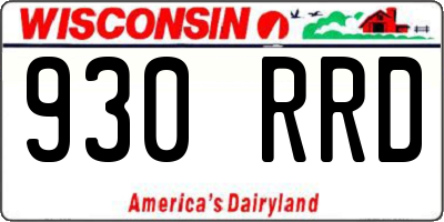 WI license plate 930RRD