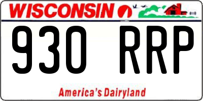 WI license plate 930RRP
