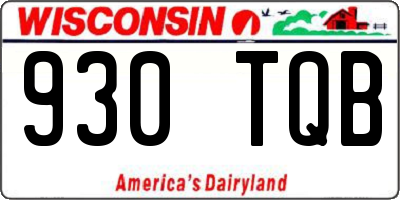 WI license plate 930TQB