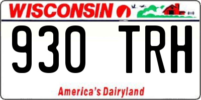 WI license plate 930TRH