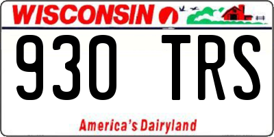 WI license plate 930TRS