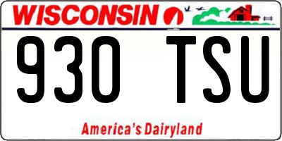 WI license plate 930TSU