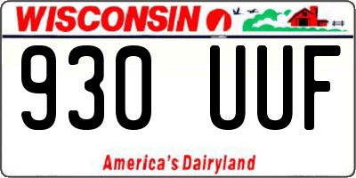 WI license plate 930UUF