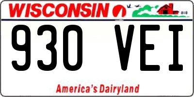 WI license plate 930VEI