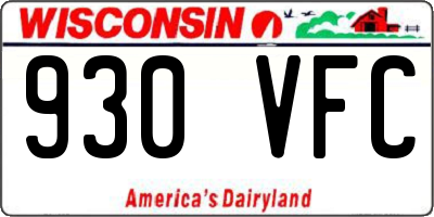 WI license plate 930VFC