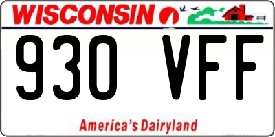 WI license plate 930VFF