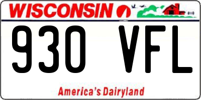 WI license plate 930VFL