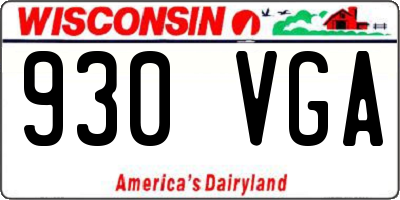 WI license plate 930VGA
