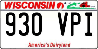 WI license plate 930VPI