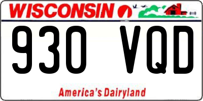 WI license plate 930VQD