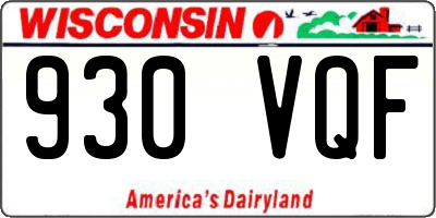 WI license plate 930VQF