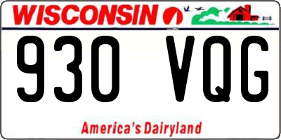 WI license plate 930VQG