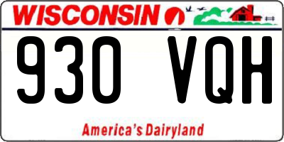 WI license plate 930VQH
