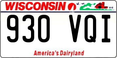 WI license plate 930VQI