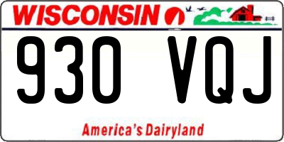 WI license plate 930VQJ