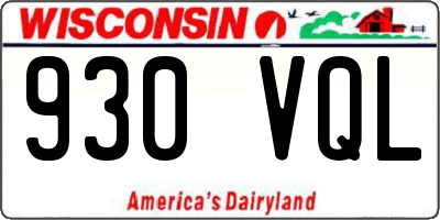 WI license plate 930VQL