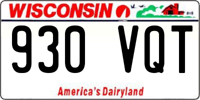 WI license plate 930VQT