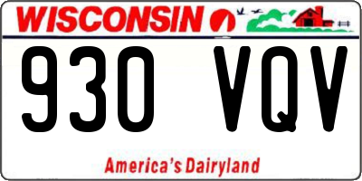 WI license plate 930VQV