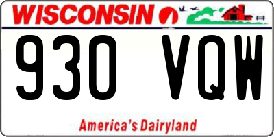 WI license plate 930VQW