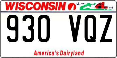 WI license plate 930VQZ