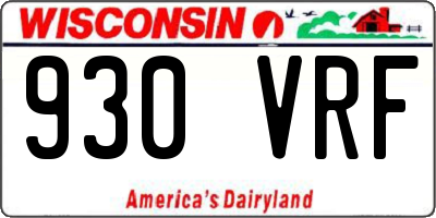WI license plate 930VRF
