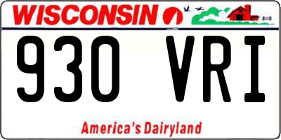 WI license plate 930VRI