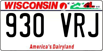 WI license plate 930VRJ