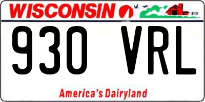 WI license plate 930VRL