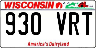 WI license plate 930VRT