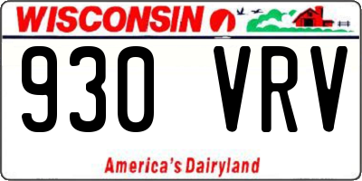 WI license plate 930VRV