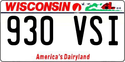 WI license plate 930VSI