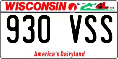 WI license plate 930VSS