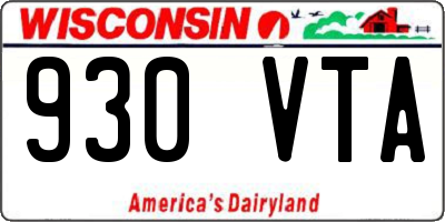 WI license plate 930VTA