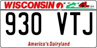WI license plate 930VTJ