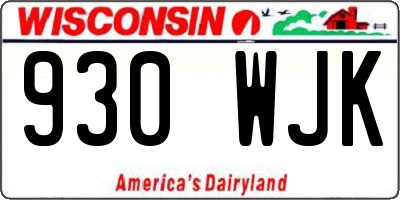 WI license plate 930WJK