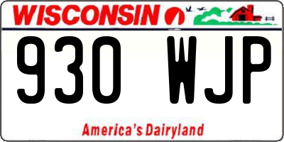 WI license plate 930WJP