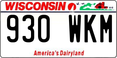 WI license plate 930WKM
