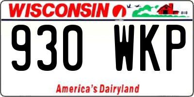 WI license plate 930WKP